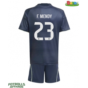 Real Madrid Ferland Mendy #23 Bortaställ Barn 2025-26 Kortärmad (+ Korta byxor)